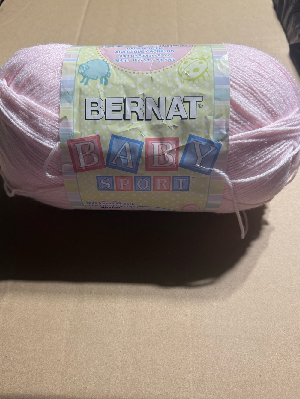 Bernat Baby Sport Baby Pink Yarn